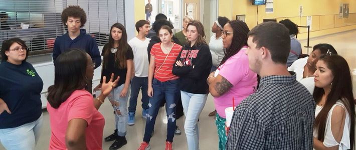Students in a group