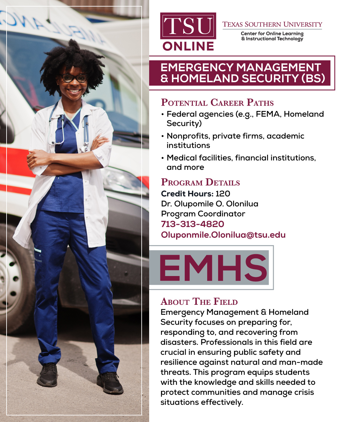 tsu emhs program flyer