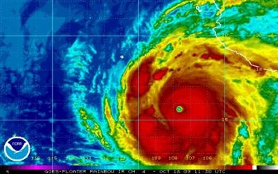 Satellite image of a Hurricane