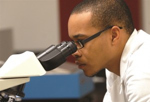 Student With Microscope