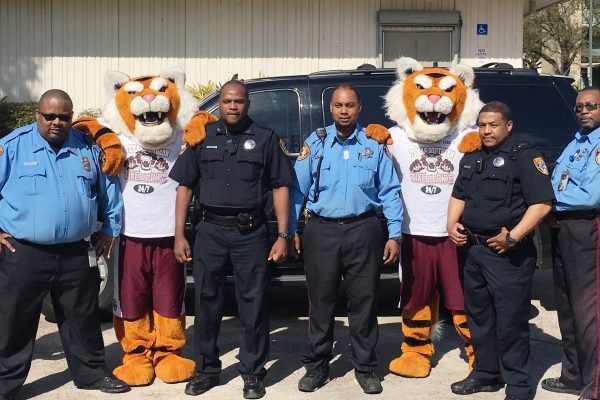 T S U P D with Texas Polices and T S U Tiger men